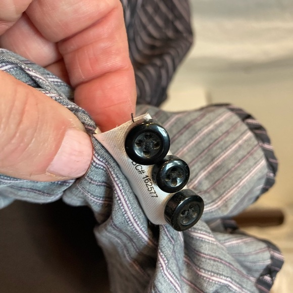 Pronto Uomo Blue Label Shirt Casual Button Down with Striped Design Blue Mix - Picture 10 of 13